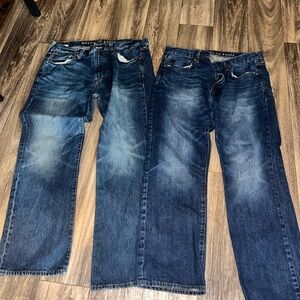 American Eagle Outfitters Blue Straight Jeans Classic Style original boot cut